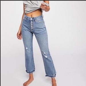 Free people dylan jeans button up flare